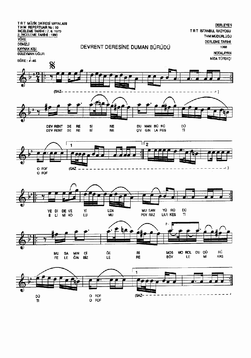 DEVRENT DERESİNE DUMAN BÜRÜDÜ