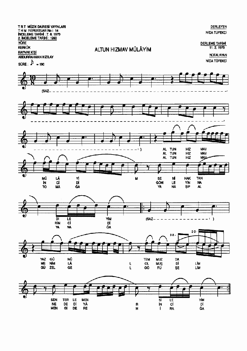 ALTUN HIZMAV MÜLAYİM