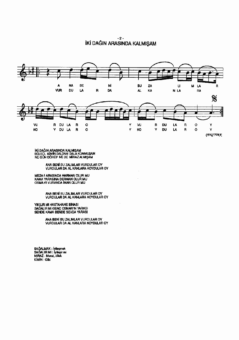 İKİ DAĞIN ARASINDA KALMIŞAM - I