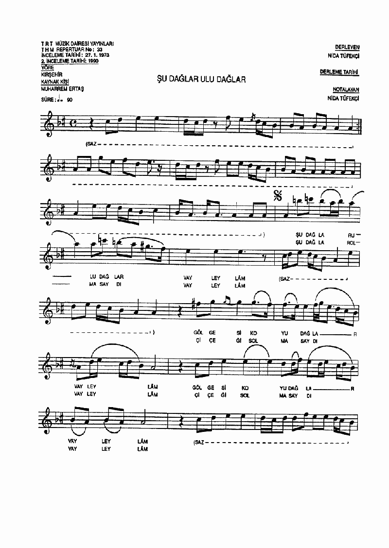 ŞU DAĞLAR ULU DAĞLAR