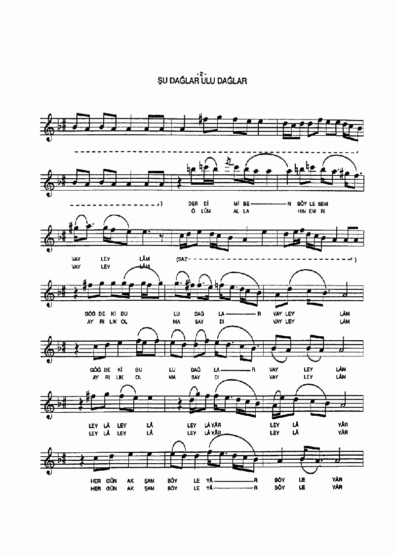 ŞU DAĞLAR ULU DAĞLAR