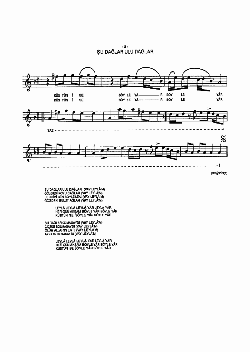 ŞU DAĞLAR ULU DAĞLAR