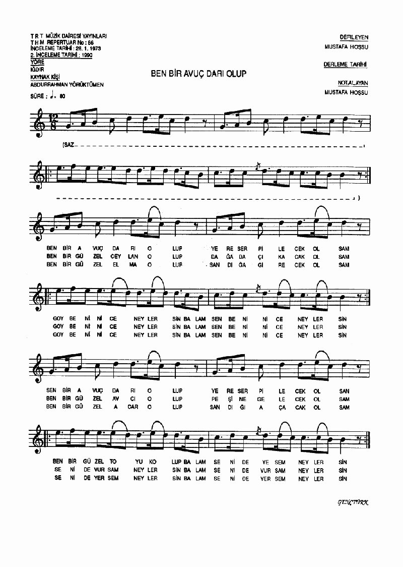 BEN BİR AVUÇ DARI OLUP