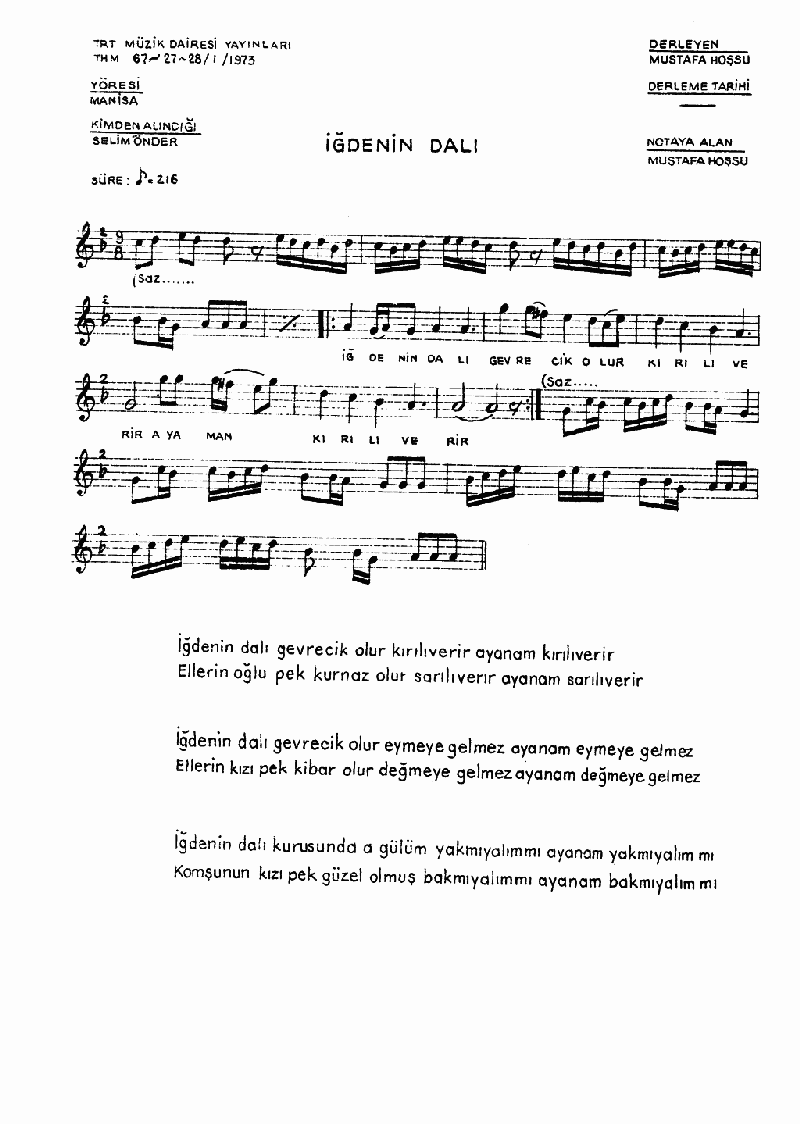 İĞDENİN DALI GEVRECİK OLUR