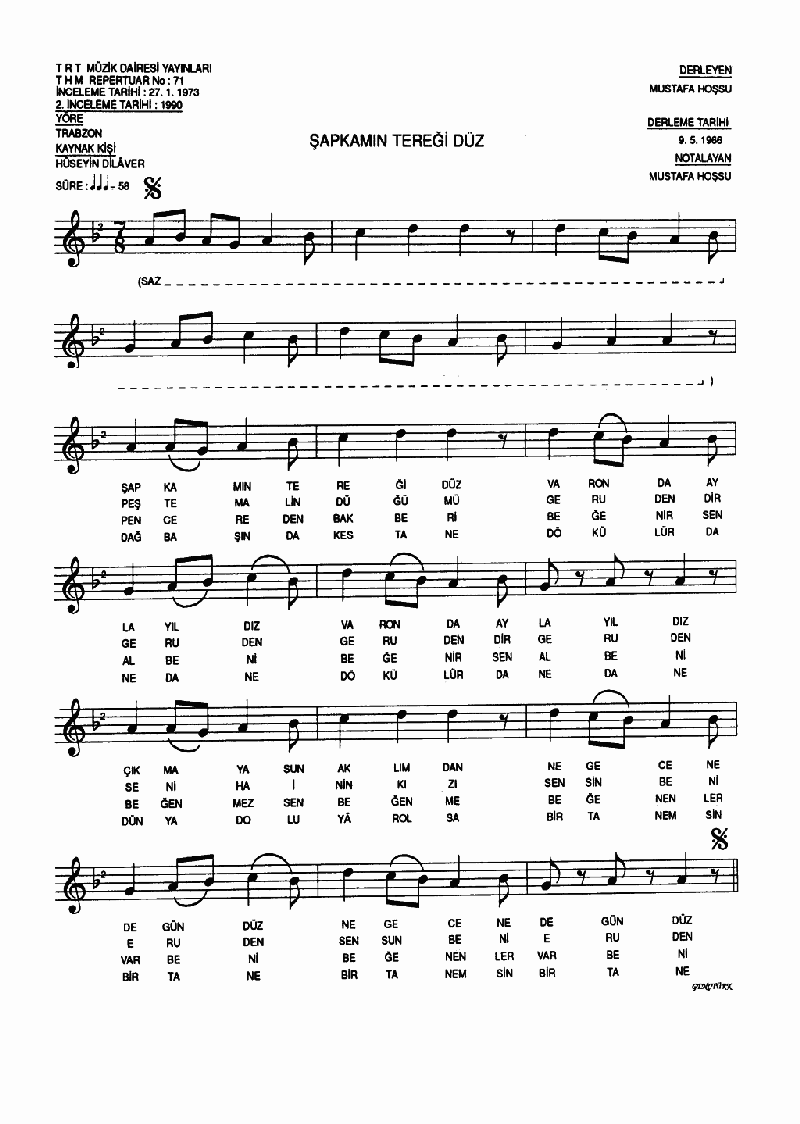 ŞAPKAMIN TEREĞİ DÜZ