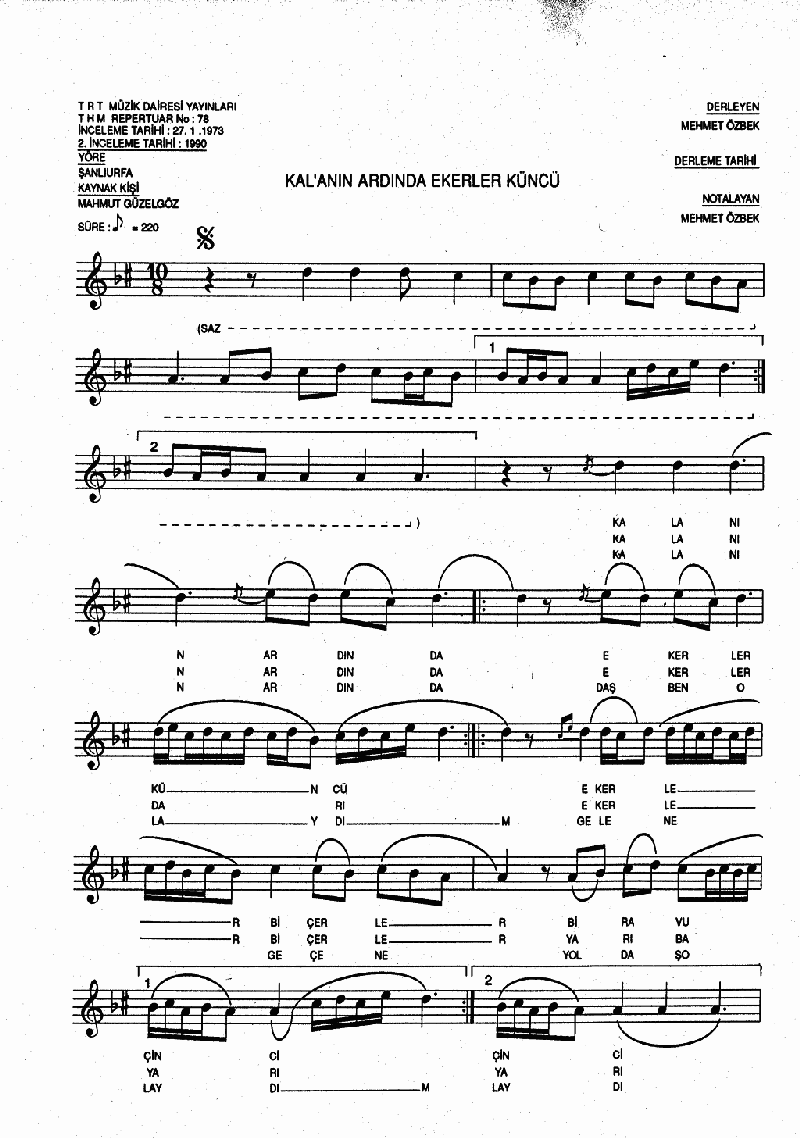 KALANIN ARDINDA EKERLER KÜNCÜ