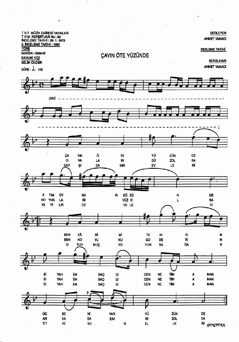 ÇAYIN ÖTE YÜZÜNDE - II