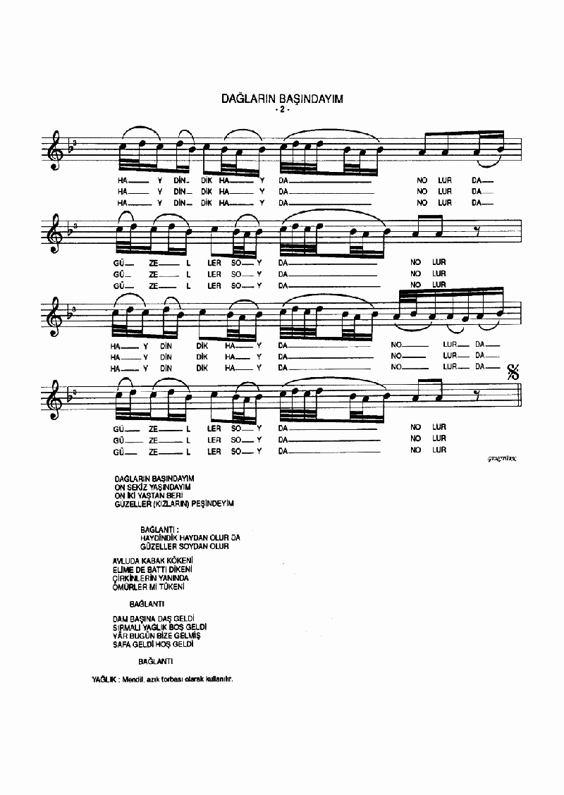 DAĞLARIN BAŞINDAYIM