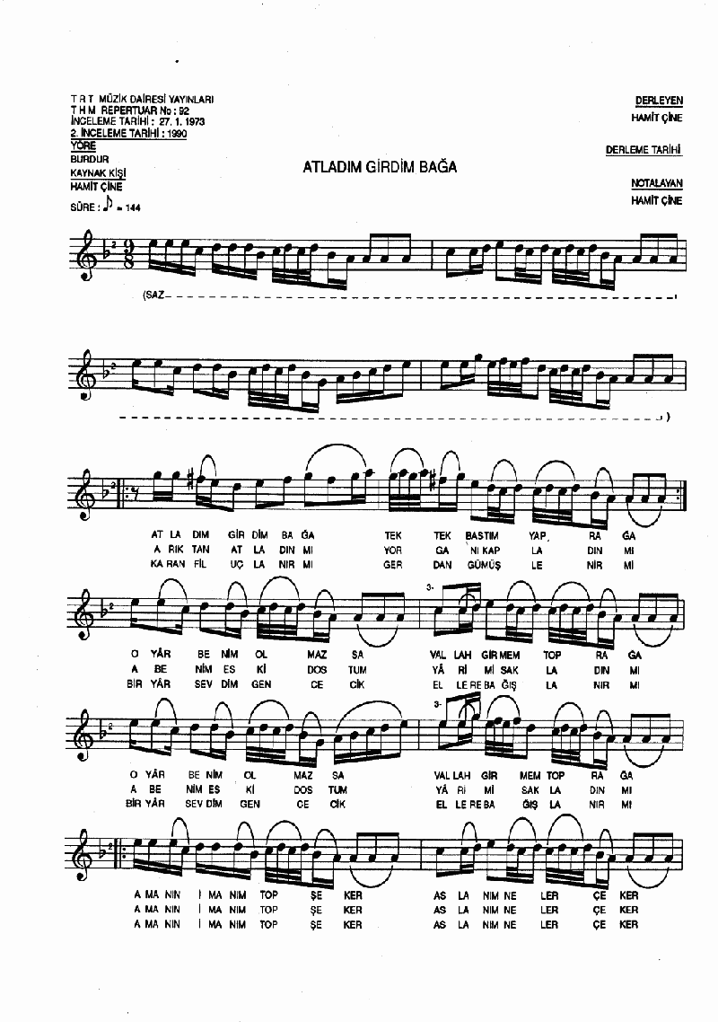 ATLADIM GİRDİM BAĞA