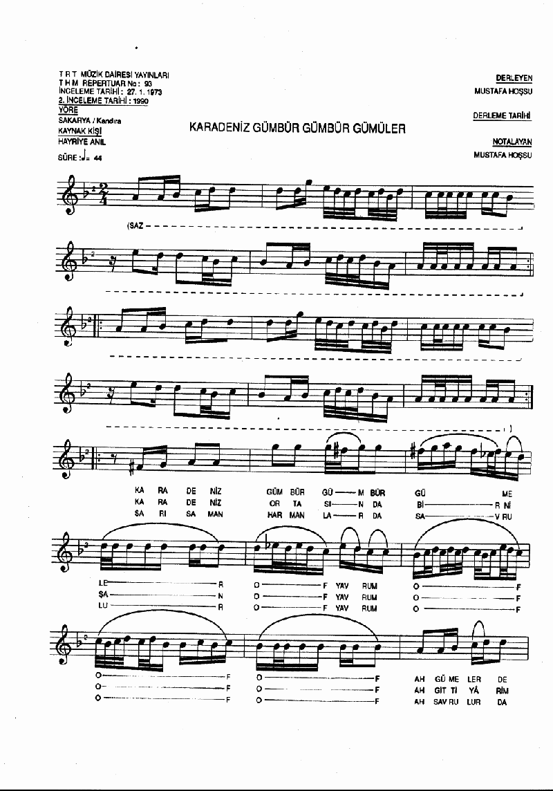 KARADENİZ GÜMBÜR GÜMBÜR GÜMELER