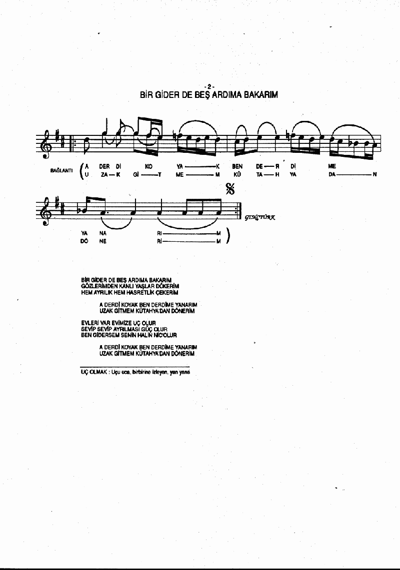 BİR GİDER DE BEŞ ARDIMA BAKARIM