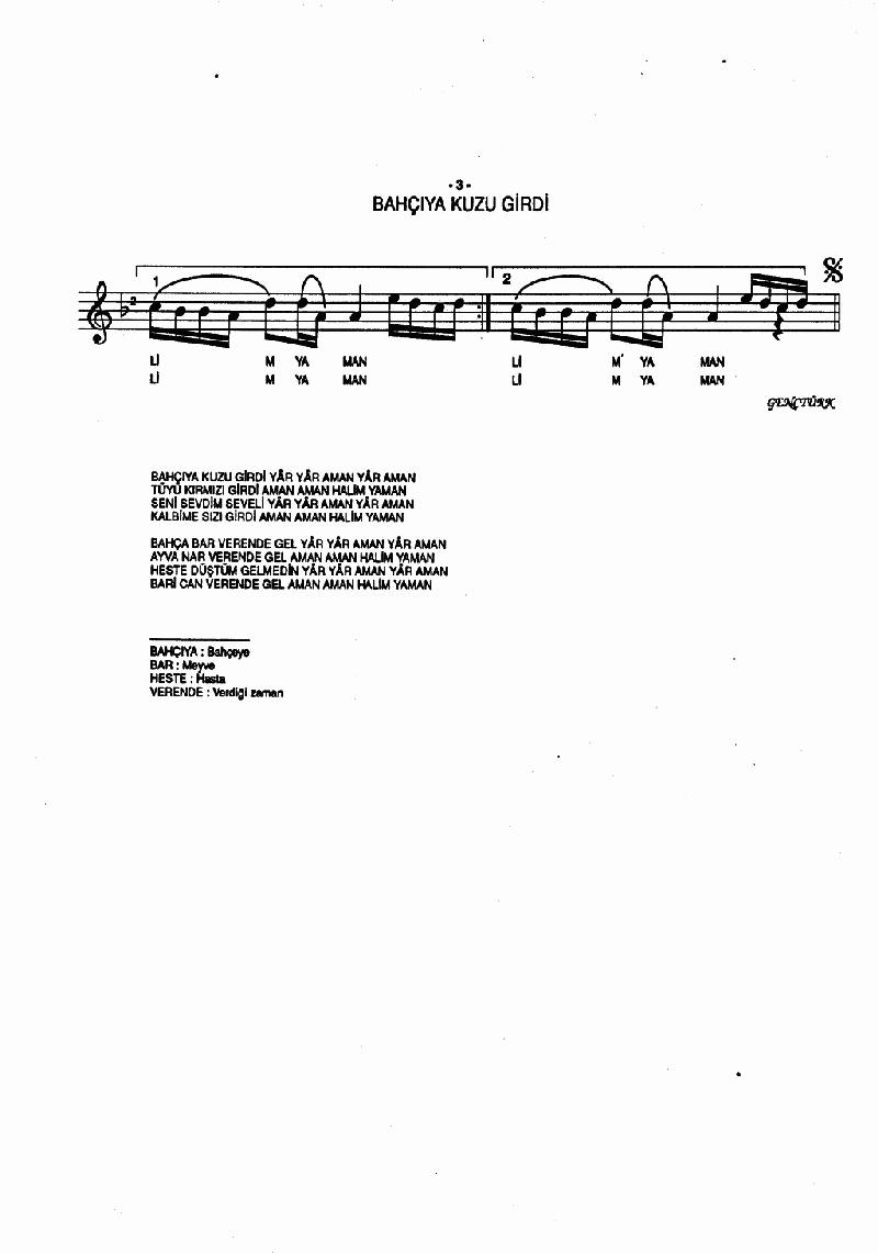 BAHÇIYA KUZU GİRDİ