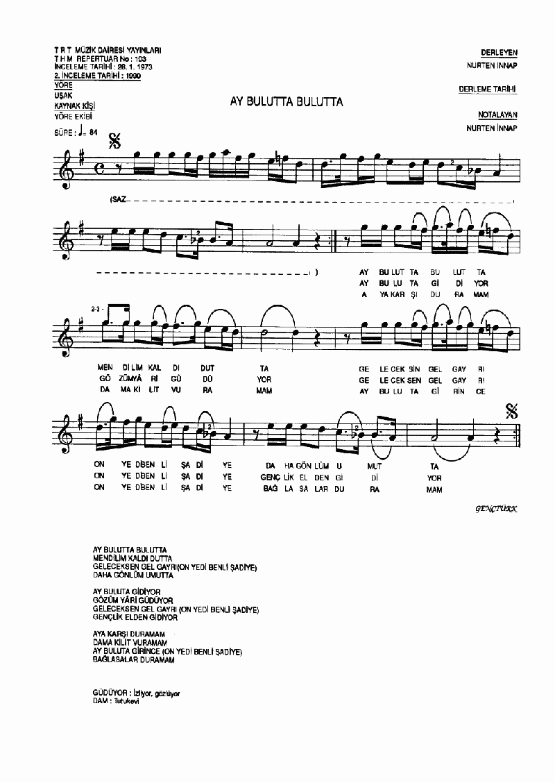 AY BULUTTA BULUTTA - I
