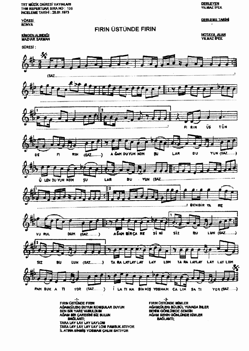 FIRIN ÜSTÜNDE FIRIN - III