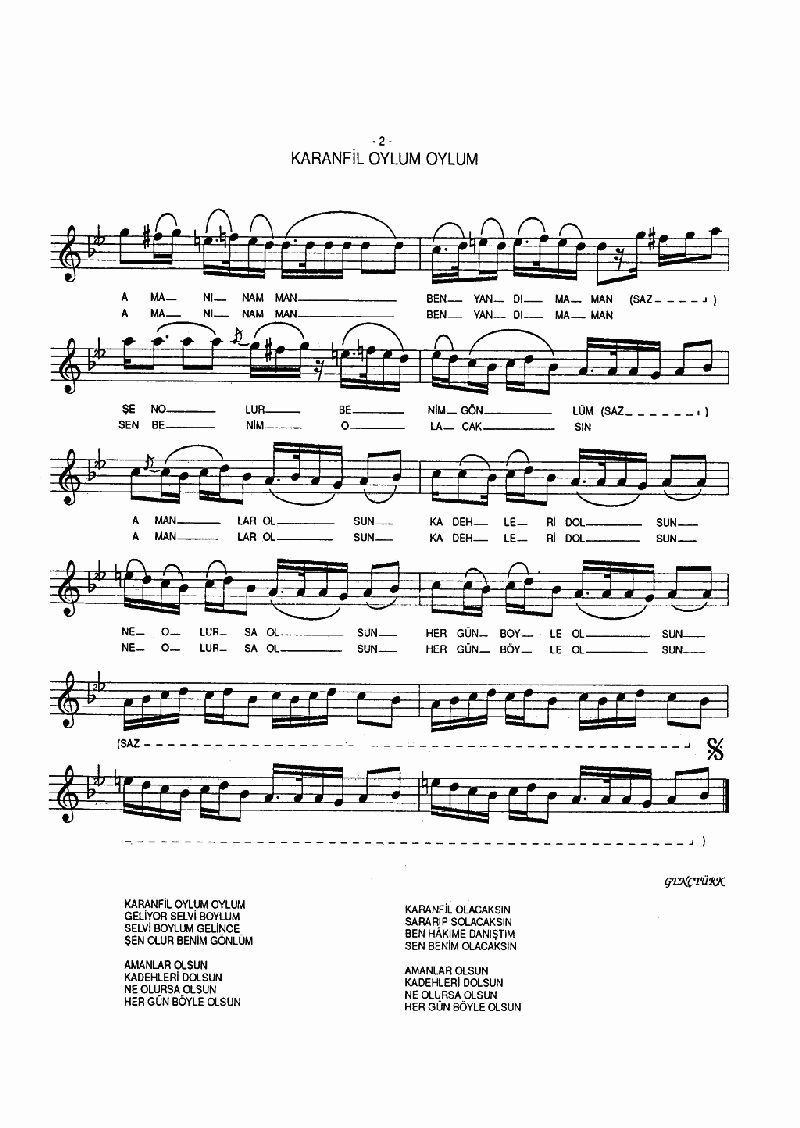 KARANFİL OYLUM OYLUM - III