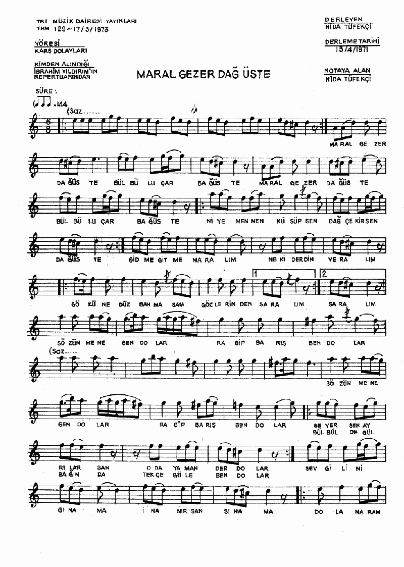 MARAL GEZER DAĞ ÜSTE