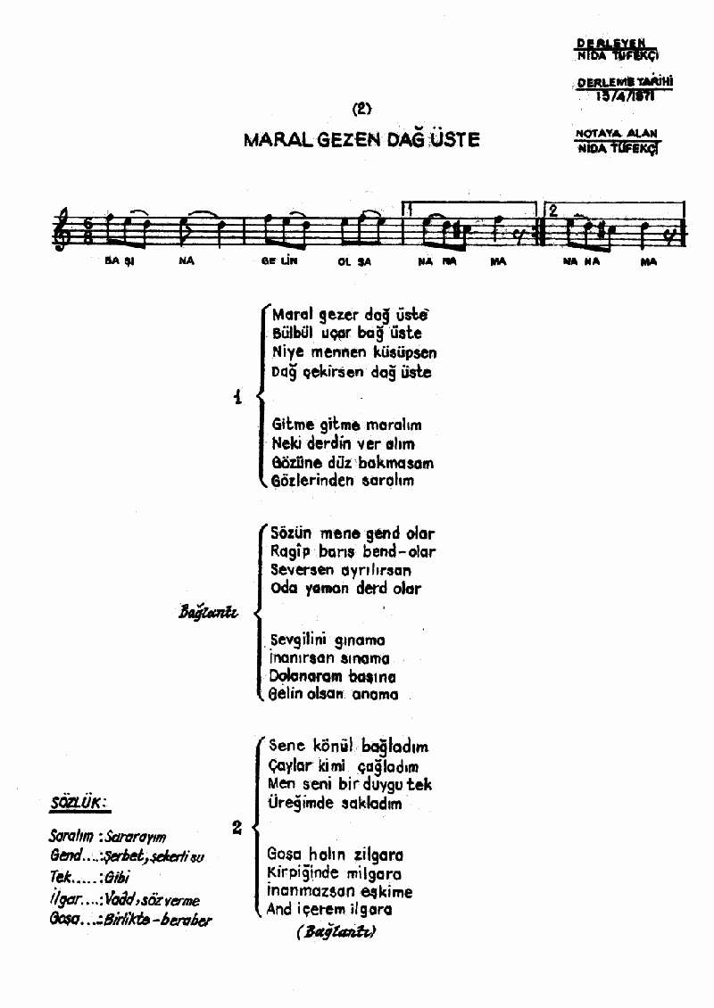 MARAL GEZER DAĞ ÜSTE