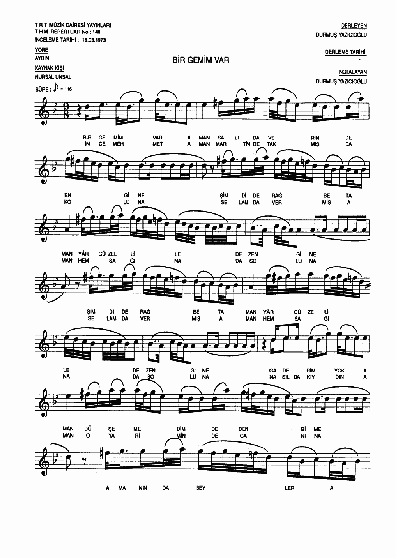 BİR GEMİM VAR SALIVERİN ENGİNE