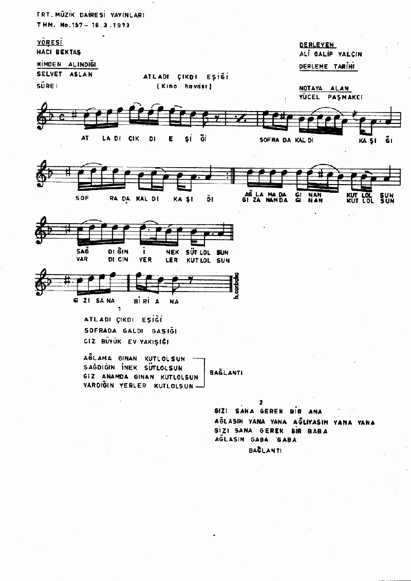 ATLADI ÇIKTI EŞİĞİ - I