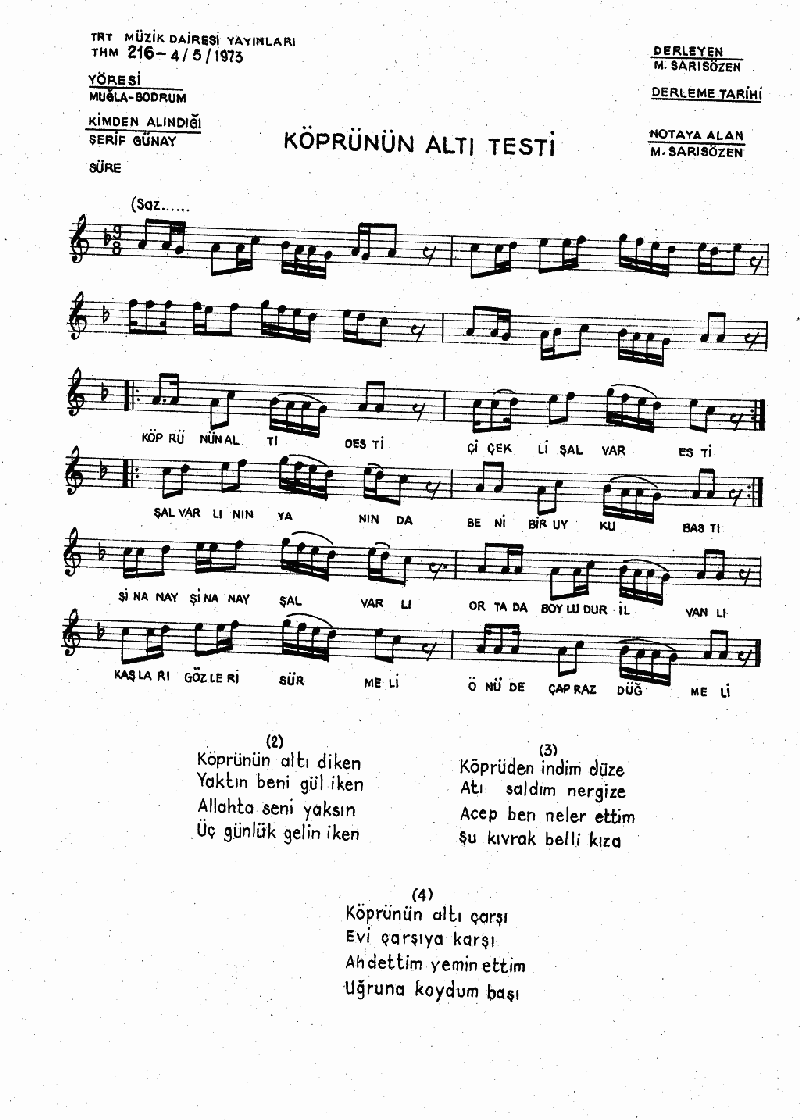 KÖPRÜNÜN ALTI DESTİ