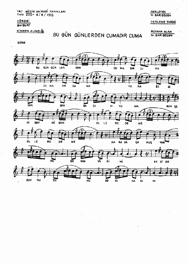 BUGÜN GÜNLERDEN CUMADIR CUMA - III