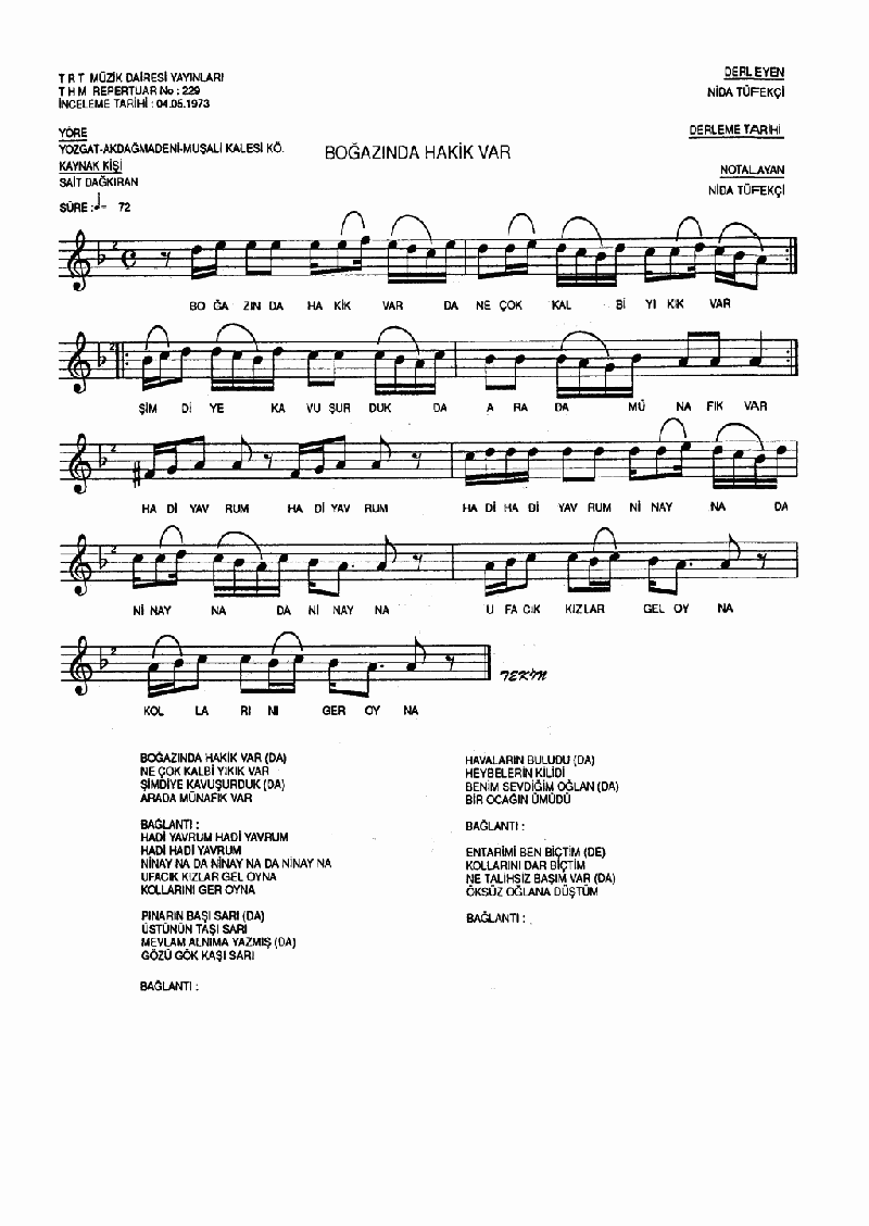 BOĞAZINDA HAKİK VAR