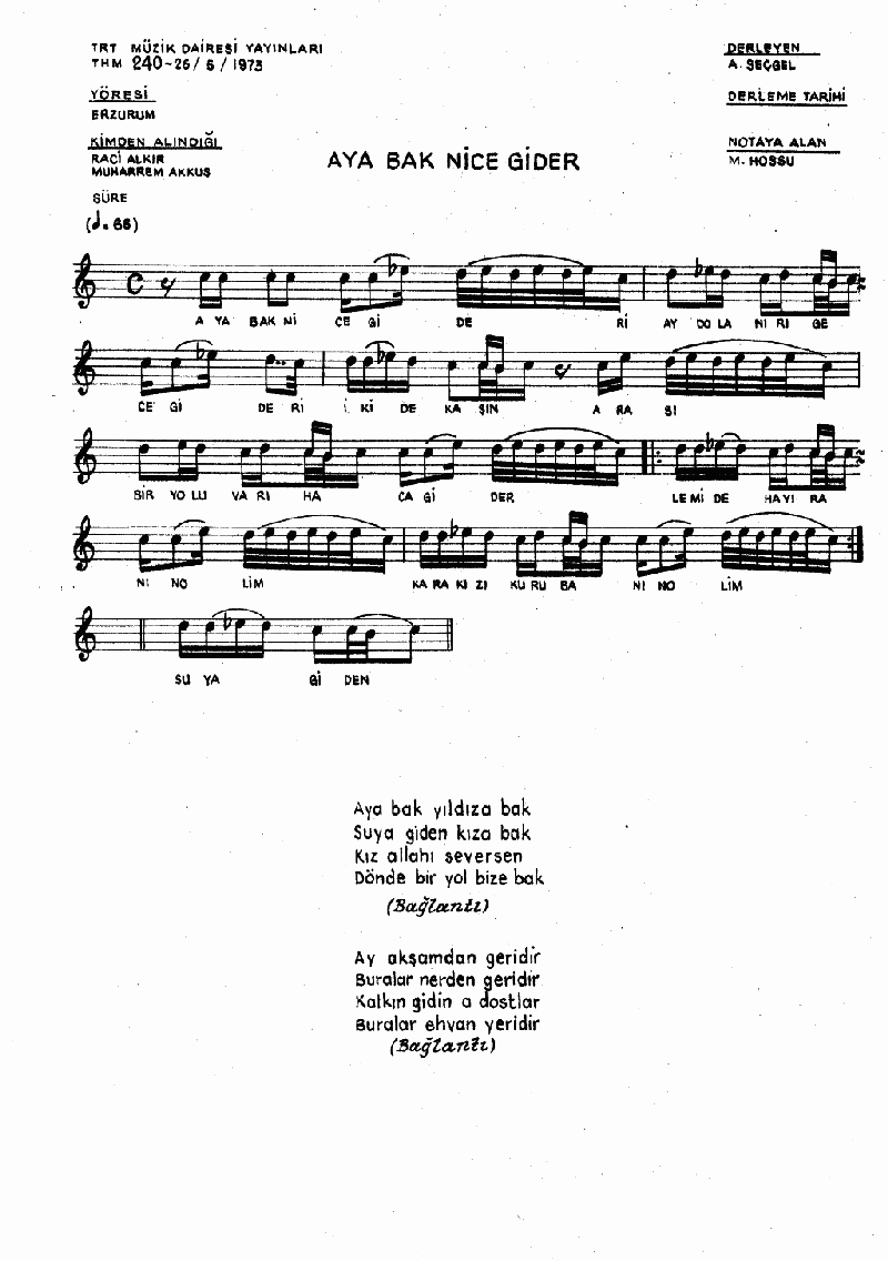 AYA BAK NİCE GİDER