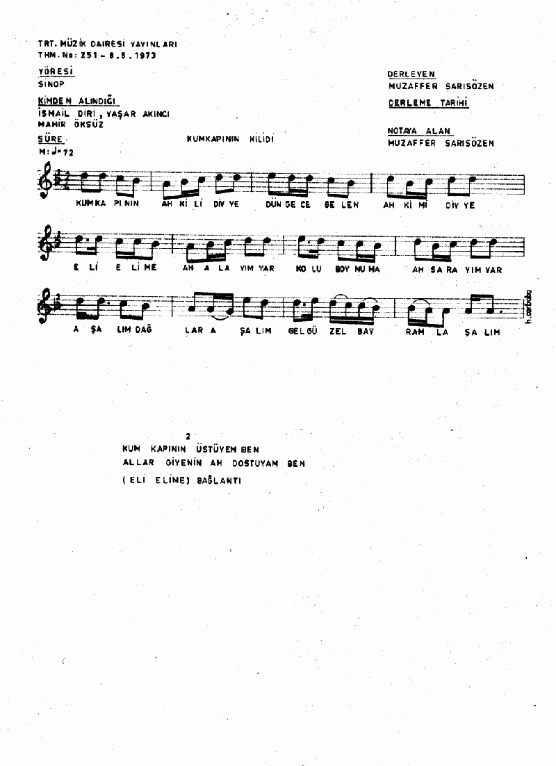 KUMKAPI'NIN KİLİDİ