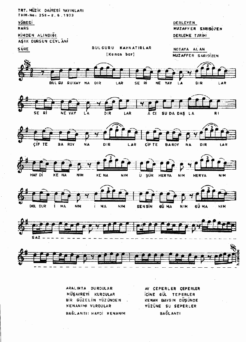 BULGURU KAYNATIRLAR (Kenan Barı)