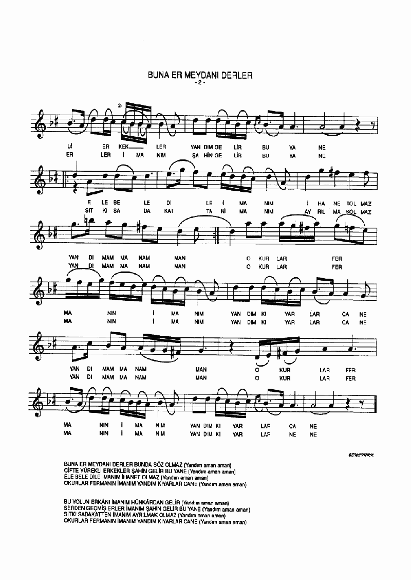 BUNA ER MEYDANI DERLER