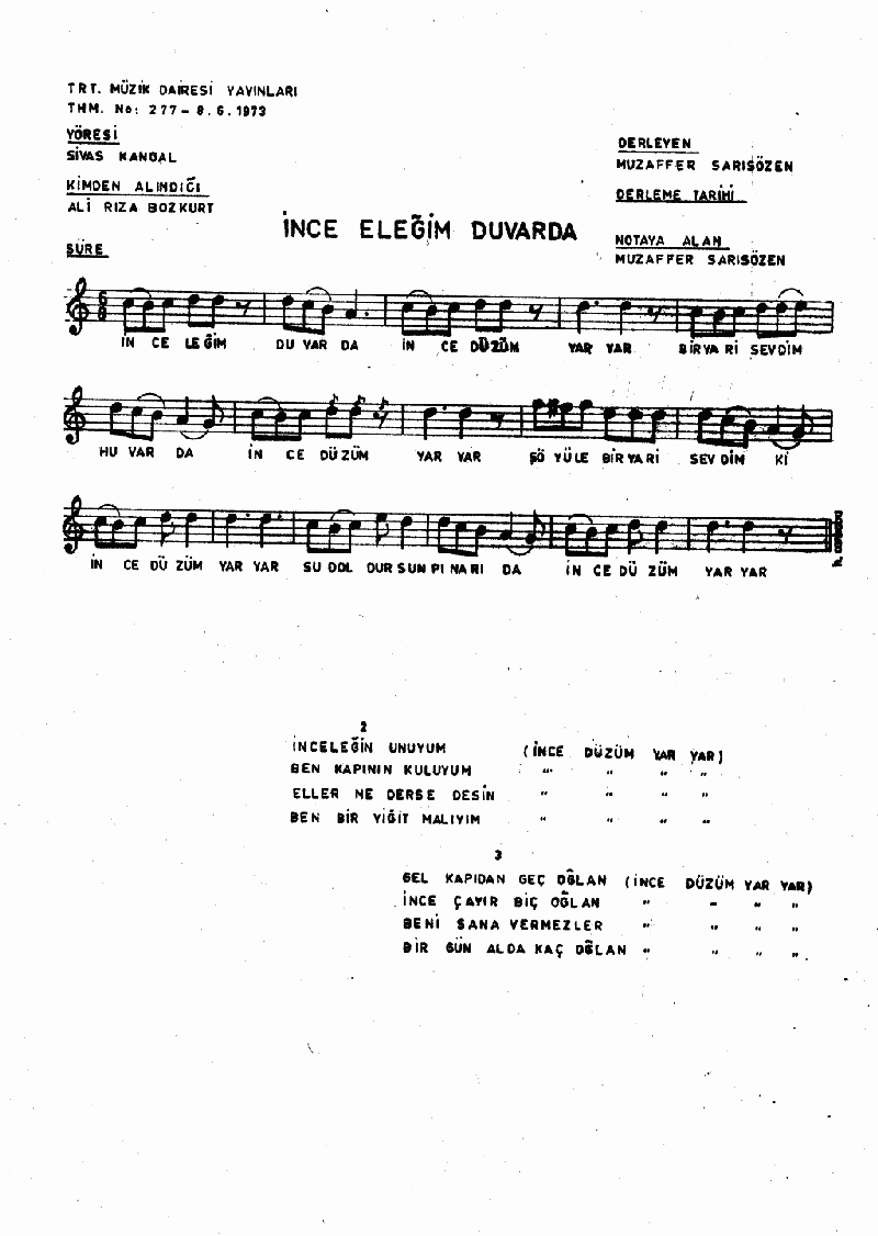 İNCE ELEĞİM DUVARDA