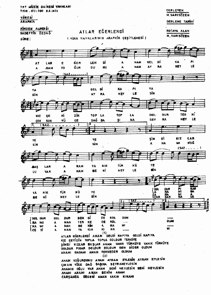 ATLAR EĞERLENDİ GELDİ KAPIYA