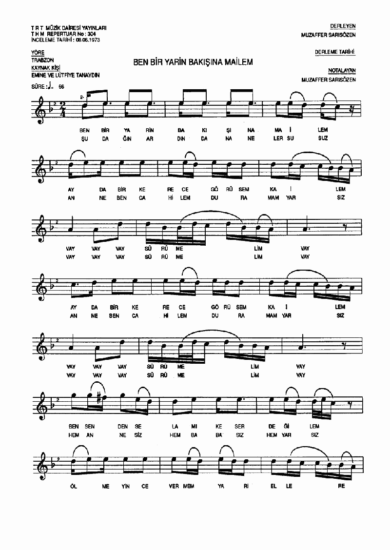 BEN BİR YARİN BAKIŞINA MAİLEM