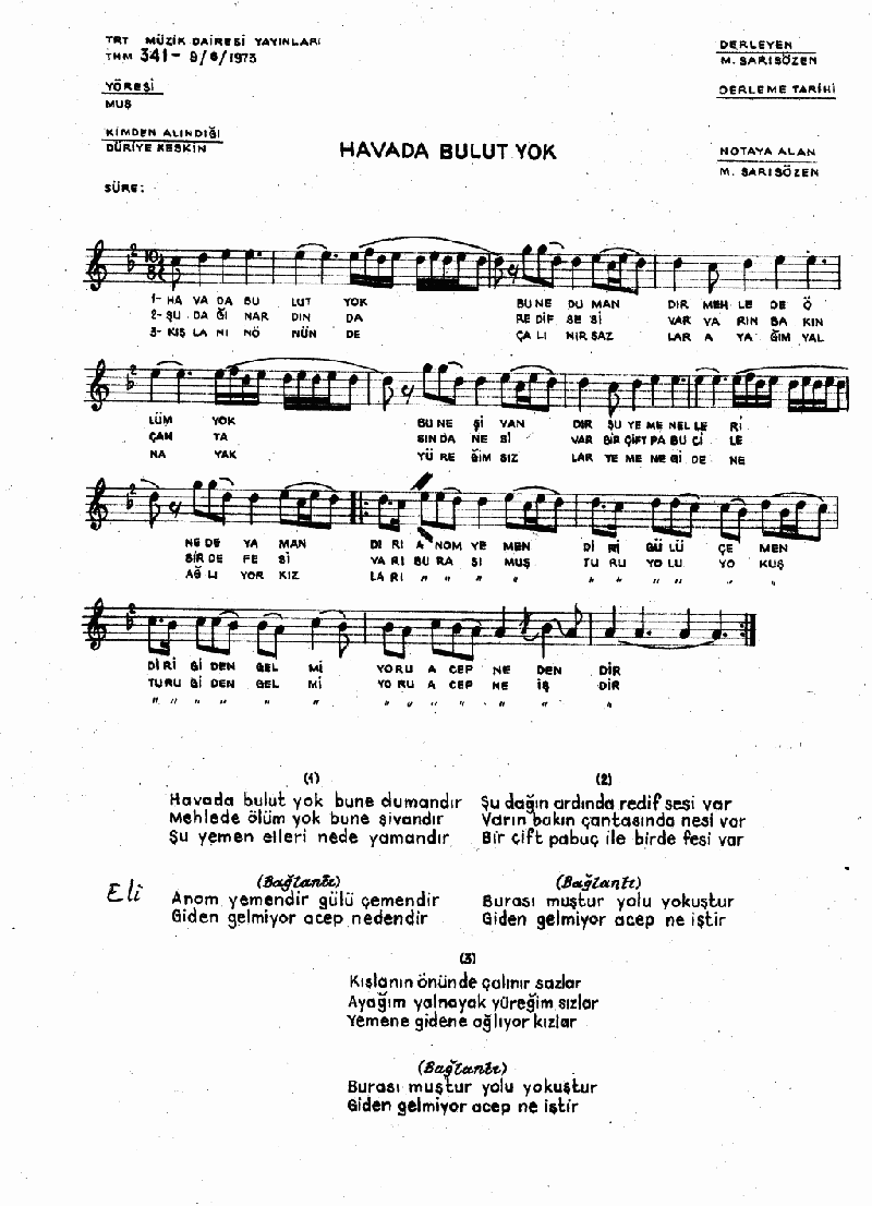 HAVADA BULUT YOK BU NE DUMANDIR