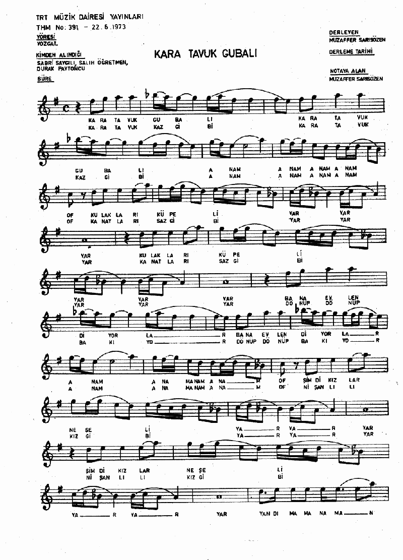 KARA TAVUK GUBALI (Sarı Kız)