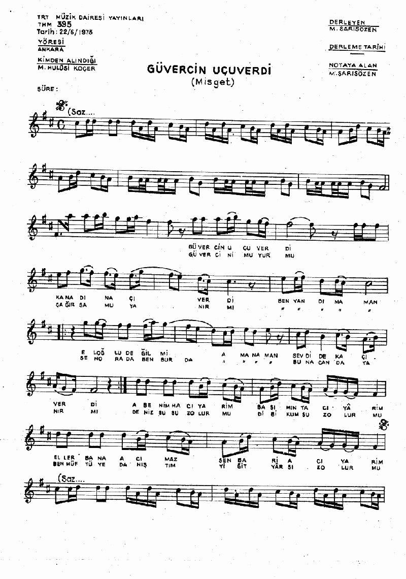 GÜVERCİN UÇUVERDİ (Misget)