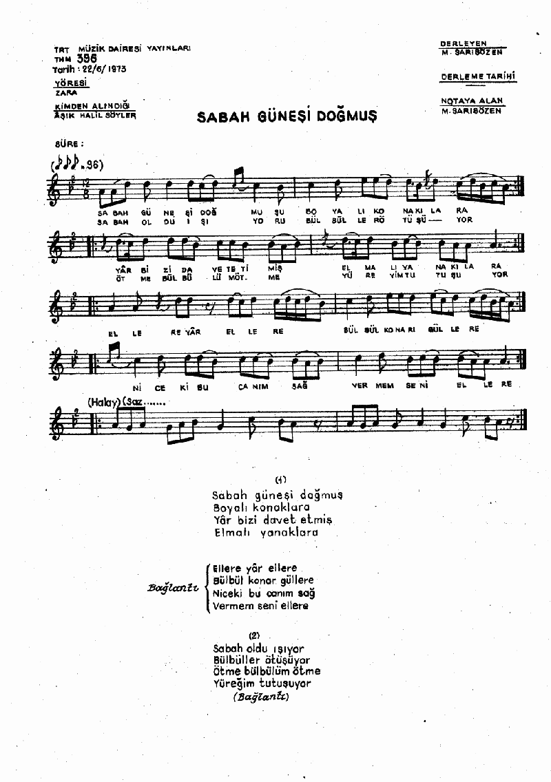 SABAH GÜNEŞİ DOĞMUŞ