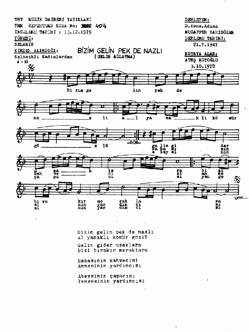 BİZİM GELİN NAZLI GELİN