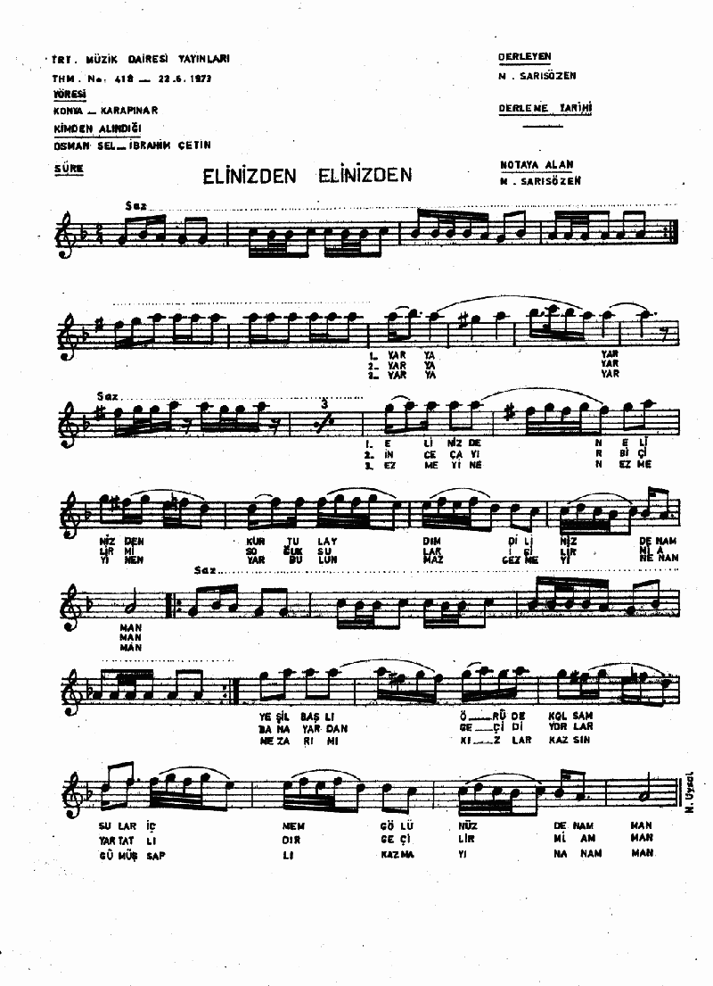 ELİNİZDEN ELİNİZDEN