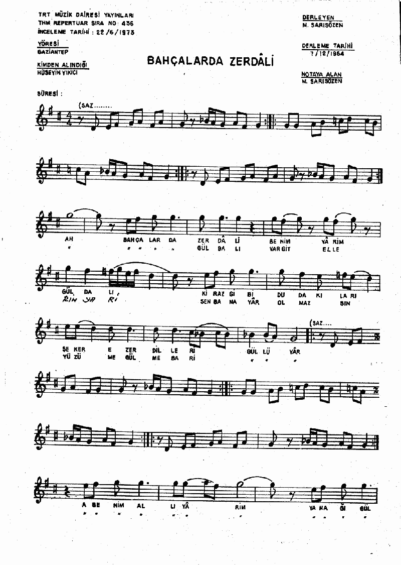 BAHÇALARDA ZERDALİ