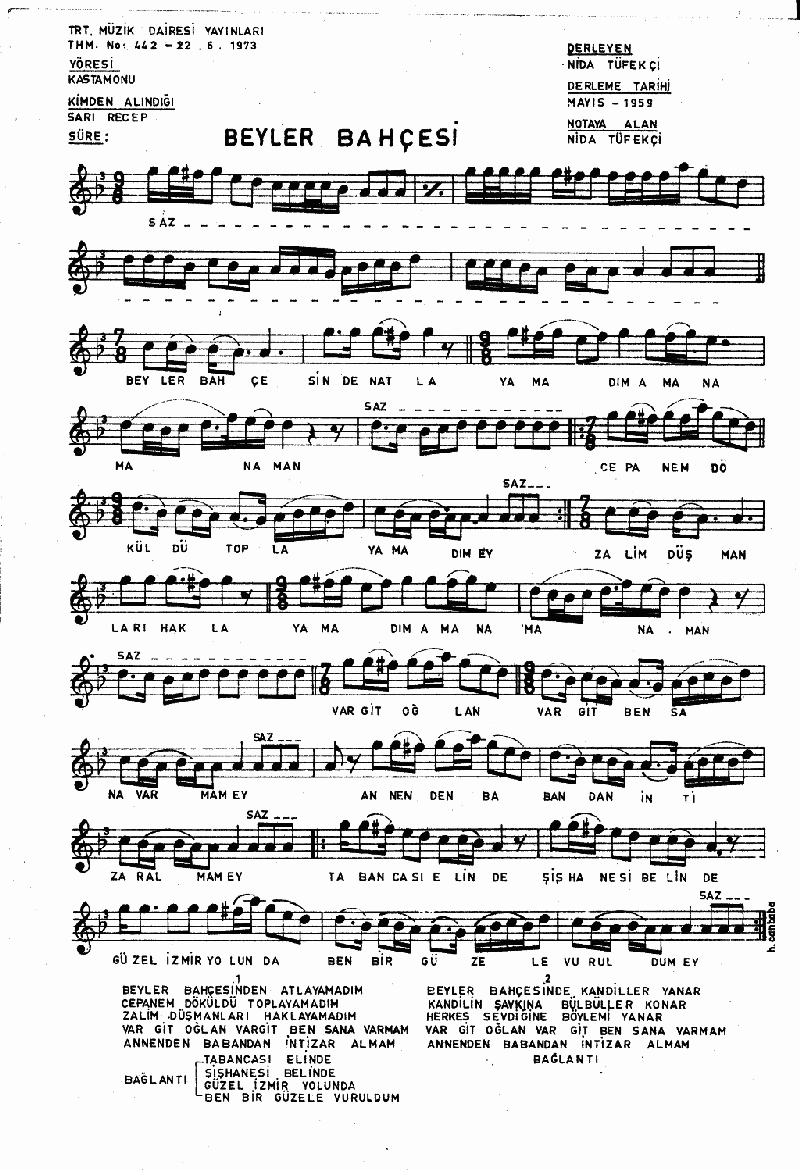 BEYLER BAHÇESİNDEN ATLIYAMADIM