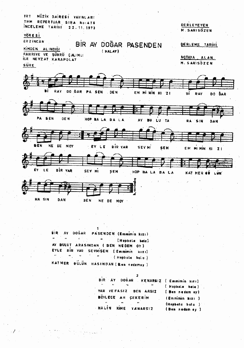 BİR AY DOĞAR PASEN'DEN