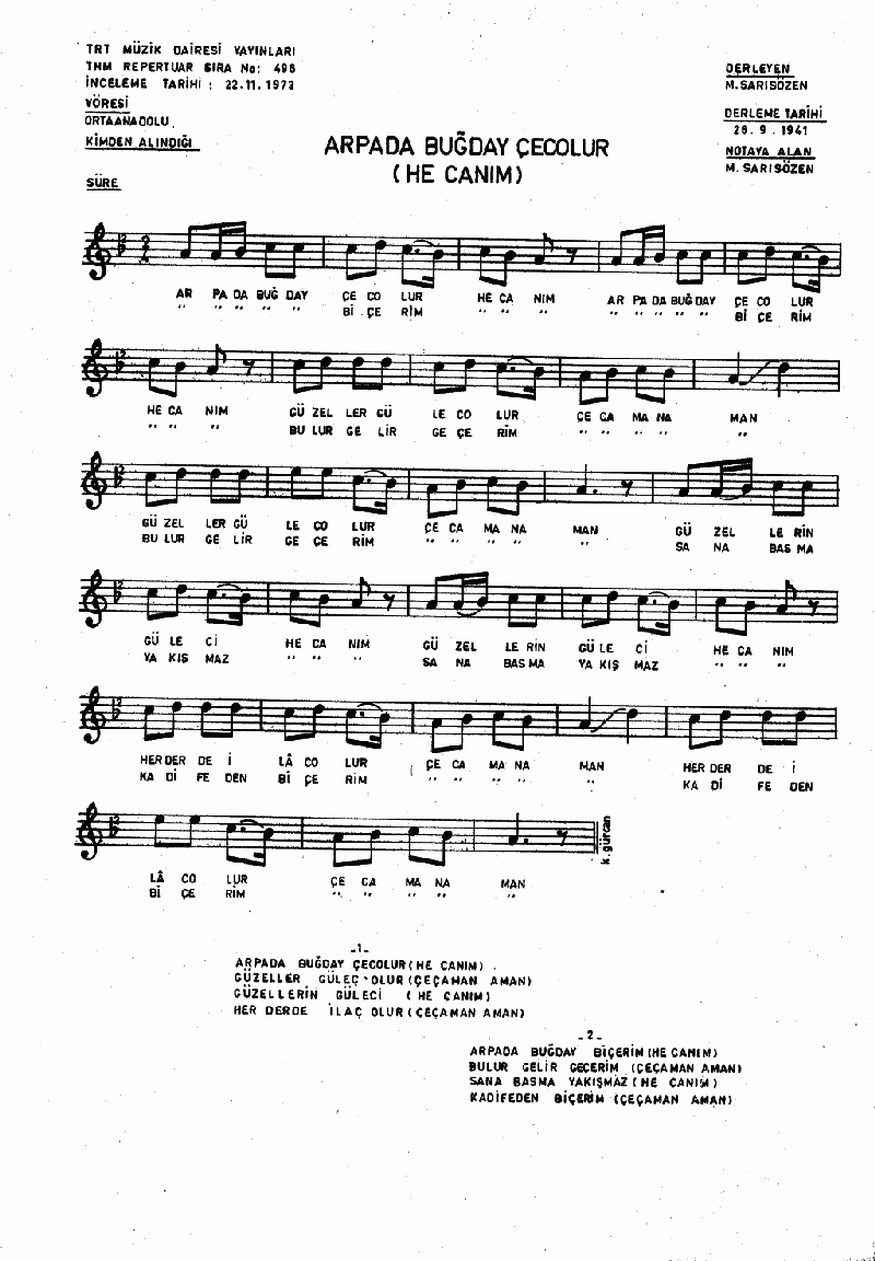 ARPA BUĞDAY ÇEC OLUR