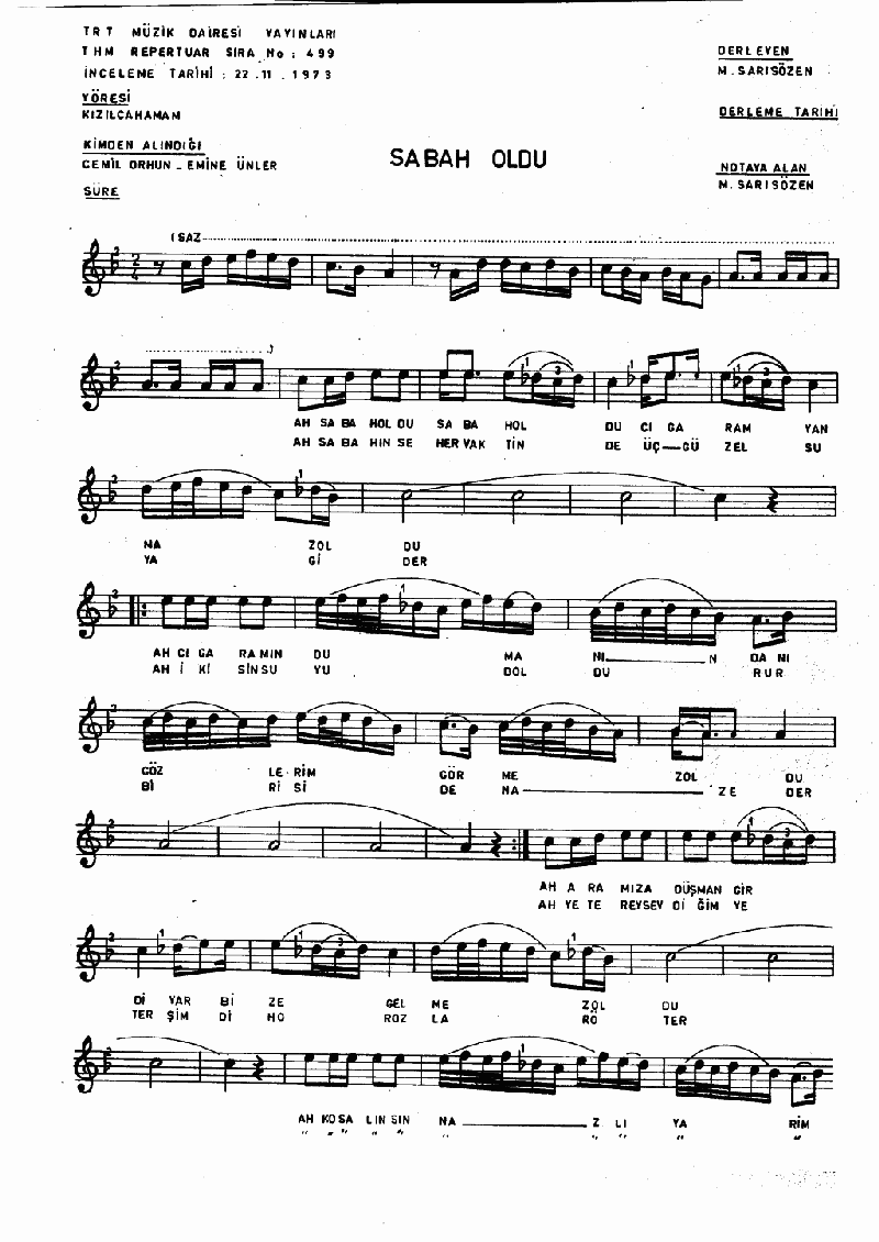 SABAH OLDU SABAH OLDU