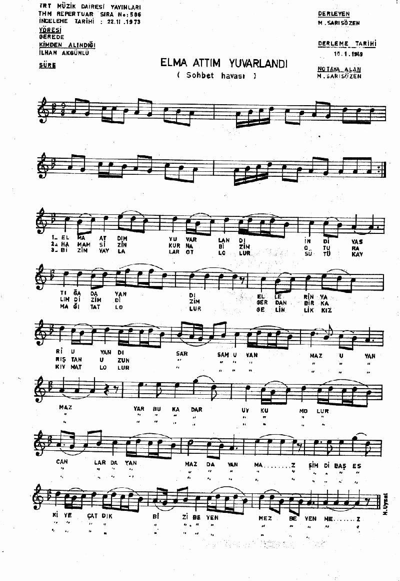 ELMA ATTIM YUVARLANDI - III