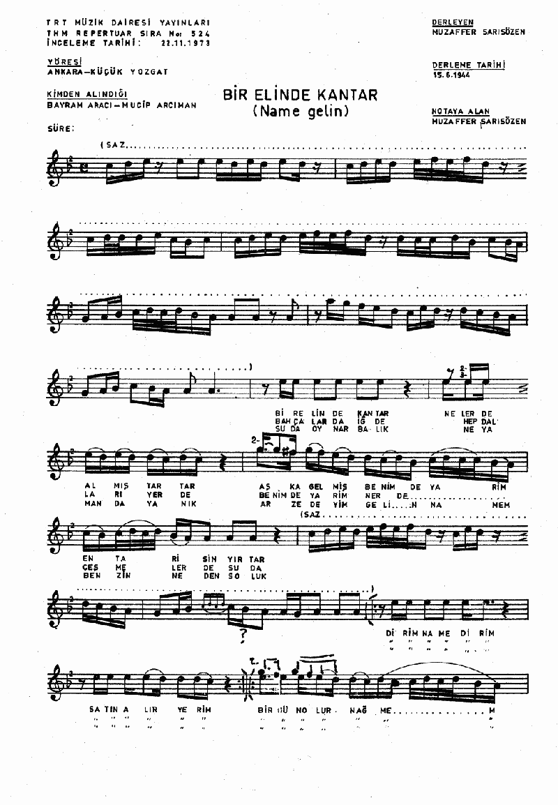 NAME GELİN (Bir Elinde Kantar)