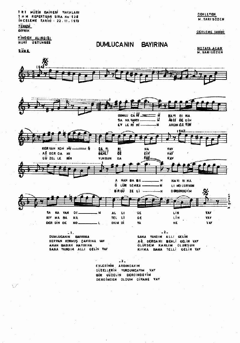 DUMLUCA'NIN BAYIRINA