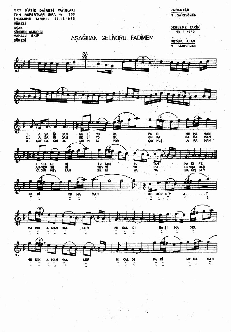 AŞAĞIDAN GELİYOR FADİMEM