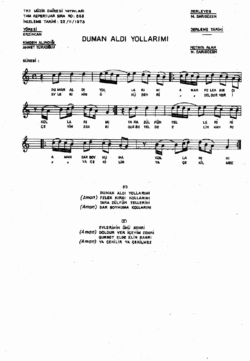 DUMAN ALDI YOLLARIMI