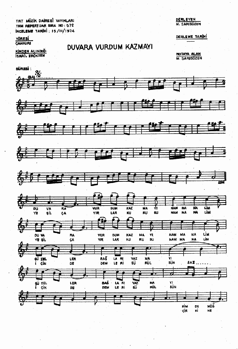 DUVARA VURDUM KAZMAYI